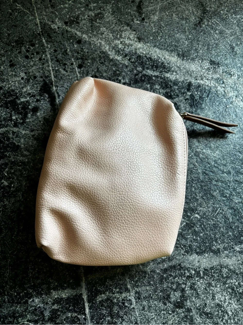 Fossil Blush Pink Pebbled Cosmetic Pouch